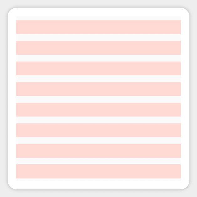 Pink and White Stripes Sticker by A2Gretchen